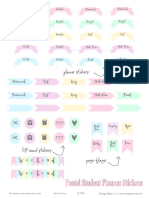 Pastel Student Planner Academic Stickers VintageGlamStudio