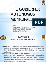 Presentación de Ley de Autonomías Municipales en Bolivia