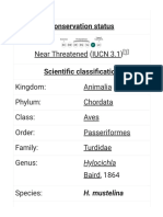 Conservation Status: Near Threatened (IUCN 3.1)