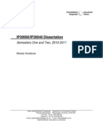 IP30000/IP30040 Dissertation: Semesters One and Two, 2010-2011