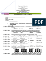 Grade 6 2nd Periodical Test With TOS & Answer Keys MAPEH