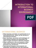 Introduction To International Business Environment