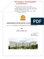 Mechanical Measurements and Control System PDF