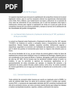 Legislación Minera de Nicaragua