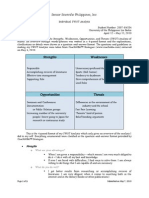 Sensor Scientific Philippines, Inc.: Individual SWOT Analysis