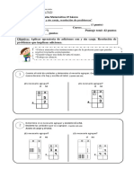 Prueba 2° Adiciones Con y Sin Canje