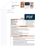 Lesson Plan: General Information Learning Outcomes