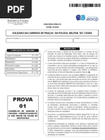 Instituto Aocp 2016 PM Ce Soldado Da Policia Militar Prova PDF