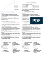 Summative Test in English 8 Third Quarter SY: 2018 - 2019 Summative Test in English 8 Third Quarter SY: 2018 - 2019