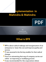 BPR Implementation in Mahindra & MahindrA