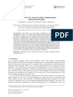 Consignment Stock Inventory Policy: Methodological Framework and Model