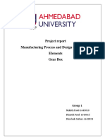 Project Report Manufacturing Process and Design of Machine Elements Gear Box