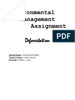 Environmental Management Assignment: Deforestation