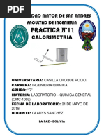 Informe Lab Quimica Calorimetria