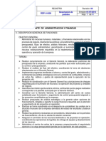 Gerente de Administracion y Finanzas