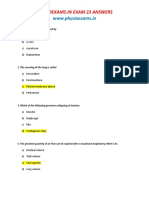 MCQ 23 Physio Answers