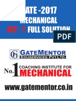 Mechanical Full Solution: GATE - 2017