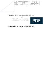 Memoria de Cortoc Circuito y Coordinacion de Protecciones SE La Mata