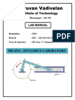 Me6511 Dynamics Lab