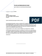 Carta de Autorizacion de Pago