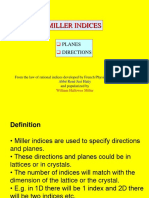 Miller Indices: Planes Directions