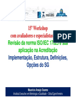 03-Workshop ISO IEC 17025 - 0 - Implementacao - Estrutura - Definicoes - Opcoes