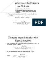 Relations Between The Einstein Coefficients