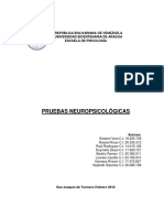 Trabajo de Psicofisiologia Pruebas Neuropsicologicas Equipo 4