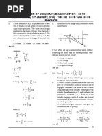 JEE Main 2019 Question Paper 12th Jan Evening PDF