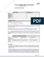 Process Validation Interim / Final Report: (Enter Product Title, Number & Strength) Product Code