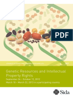 Genetic Resources and Intellectual Property Rights: Advanced International Training Programme 2012