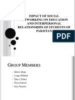 Impact of Social Networking On Education and Interpersonal Relationships of Students of Pakistan