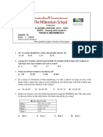 ACADEMIC SESSION, 2019 - 2020 ASSET - Playing With Numbers Subject: Mathematics Grade: Vi Date: / /2019