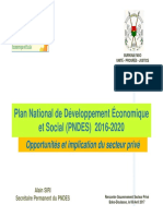 Presentation Du PNDES