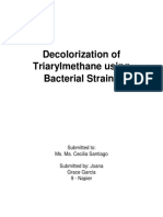 Decolorization of Triarylmethane Using Bacterial Strains