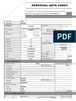 Personal Data Sheet