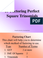 Factoring Perfect Square Trinomials: Designed by Skip Tyler, Varina High School