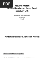 Resume Materi Operasi Pemboran Panas Bumi Sebelum UTS: Muhammad Daffa Ferdiansyah 113170114 Kelas B