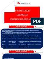 RBI Phase 1 Recap 11 July 18 Reasoning Blood Relation