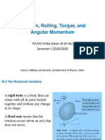 Rotation, Rolling, Torque, and Angular Momentum: FI1101 Fisika Dasar IA (4 SKS) Semester I 2019/2020