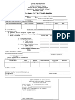 Equivalent Record Form: Macarthur National High School