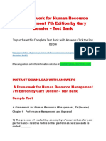 A Framework For Human Resource Management 7th Edition by Gary Dessler - Test Bank