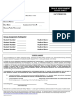 Group Assessment Cover Sheet: Please Complete All Sections Below