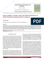 Service Quality, Customer Value and Patient Satisfaction On Public Hospital in Bandung District, Indonesia (#355811) - 367527