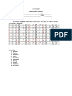 Worksheet On Statistics