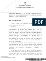 Sentencia Juzgado Federal - Fideos Don Antonio C. Ucesci S. Daños