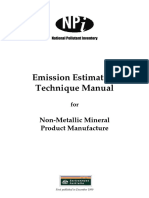 Emission Estimation Technique Manual: Non-Metallic Mineral Product Manufacture