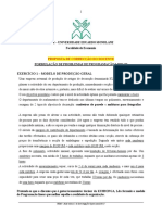 Formulaçao de Problemas de Programaçao Linear