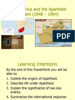 South Africa and The Apartheid System (1948 - 1994)