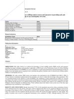 Knowledge and Practices of Water Refilling Station Owners and Operators in Providing Safe and Wholesome Drinking Water Supply in One Municipality of Cavite